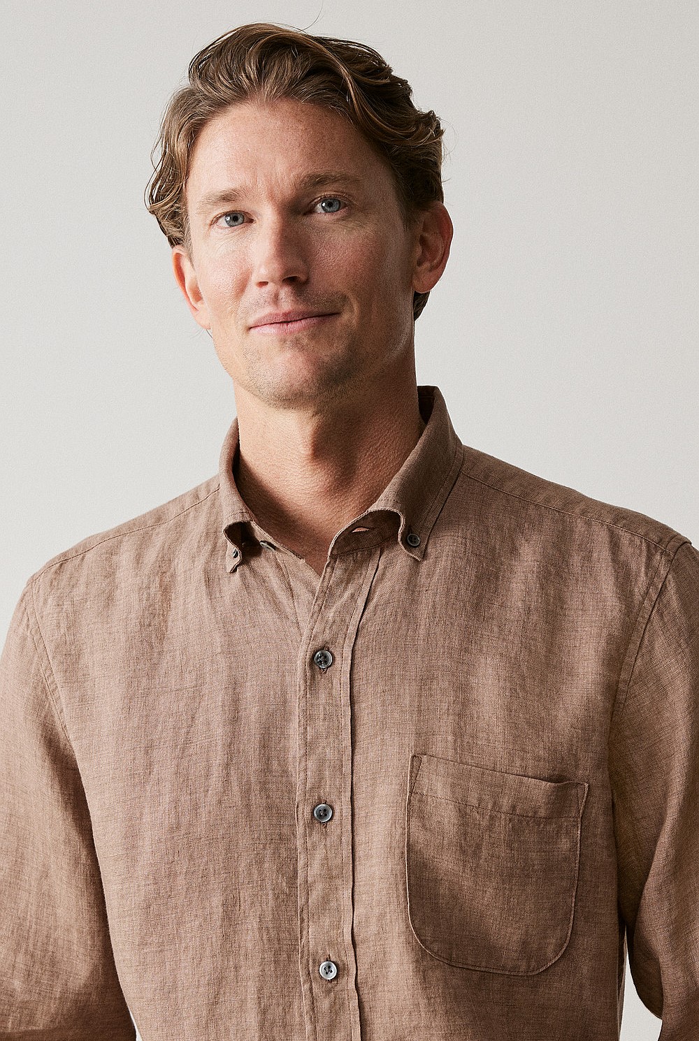 Regular Fit Delave Linen Shirt