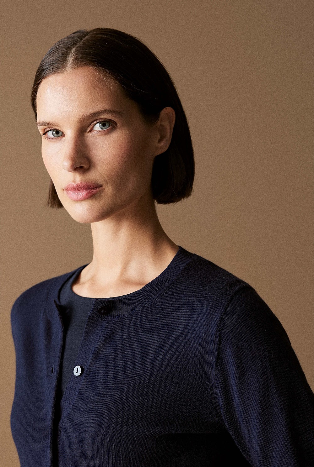 Merino Classic Crew Cardigan