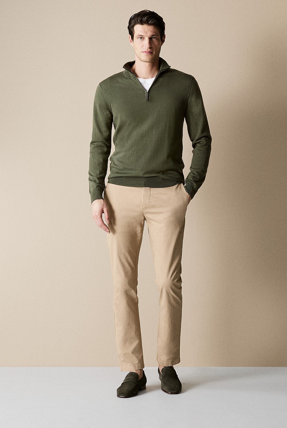 Merino Half Zip Knit