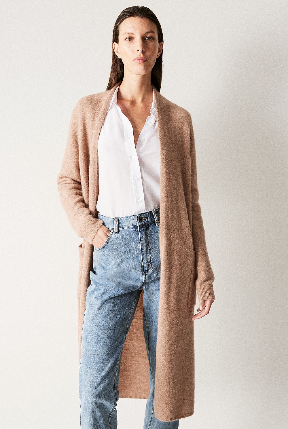 Alpaca Merino Blend Longline Cardigan