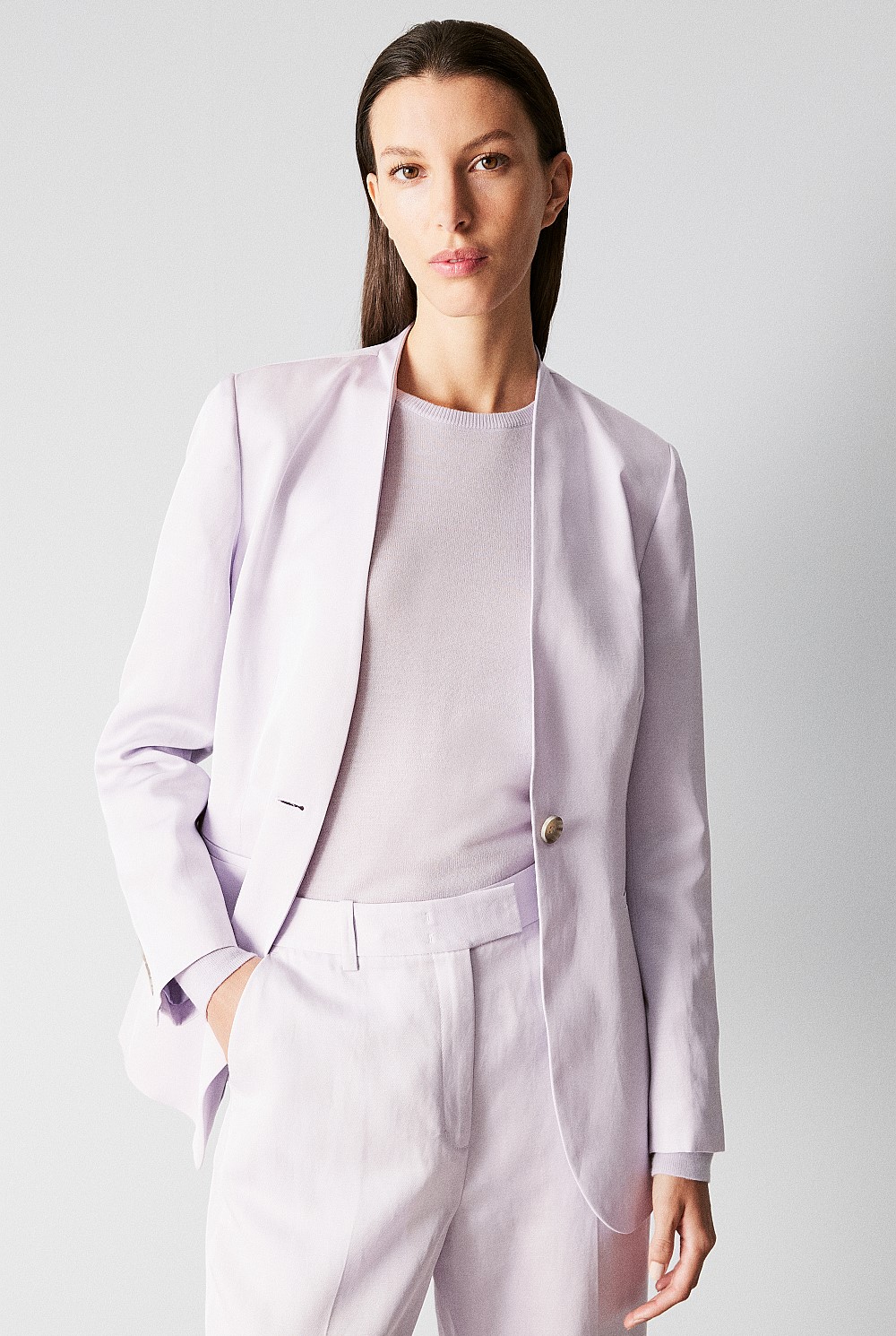 Collarless Blazer main image 1