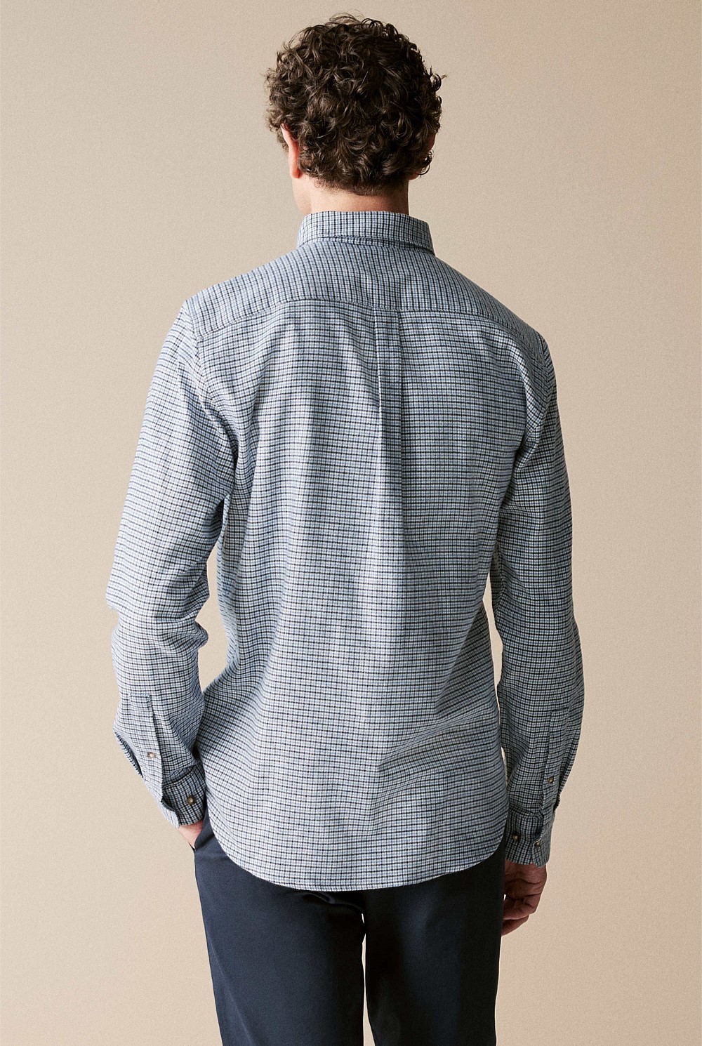 Regular Fit Brushed Cotton Estate Check Shirt