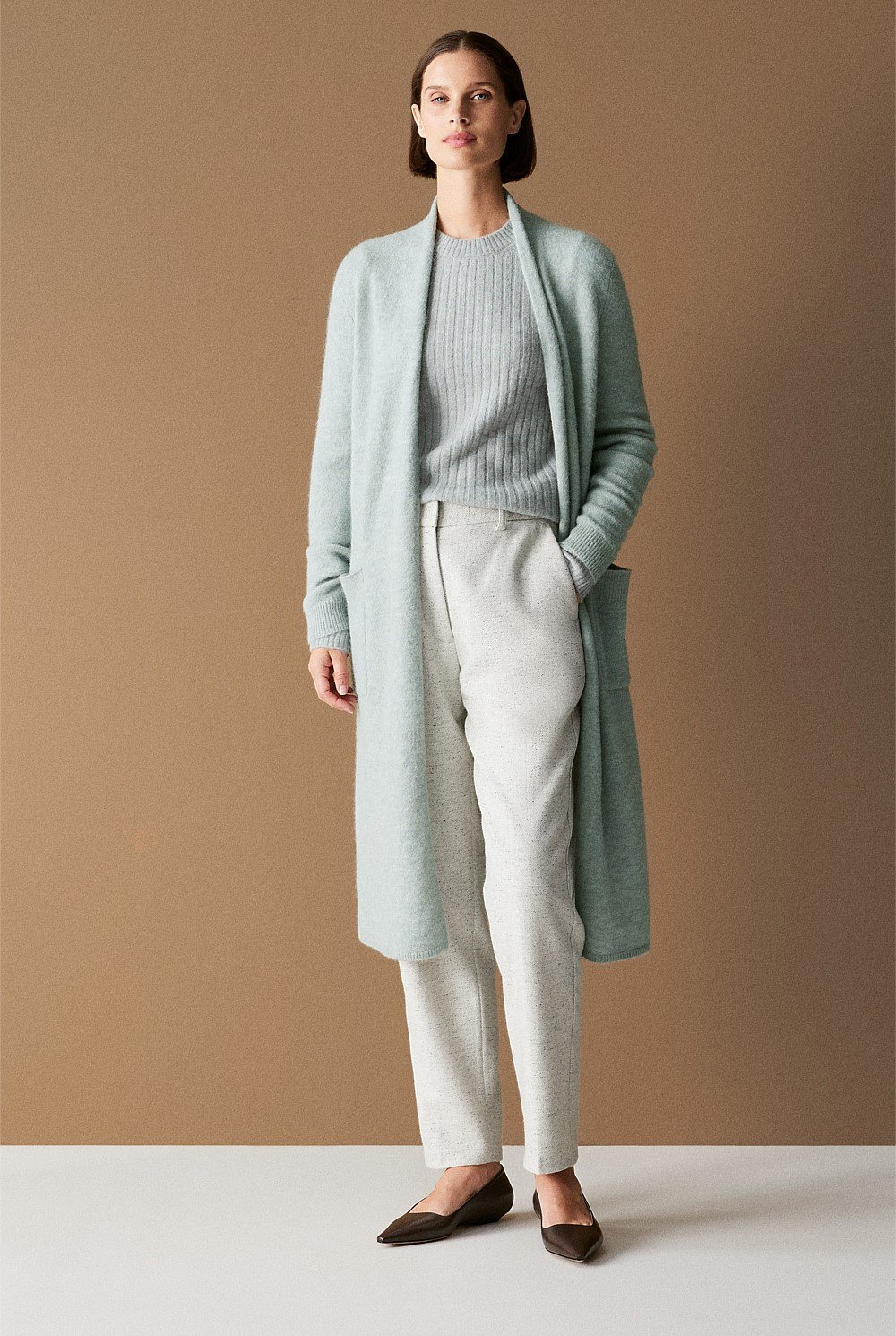 Alpaca Merino Blend Longline Cardigan