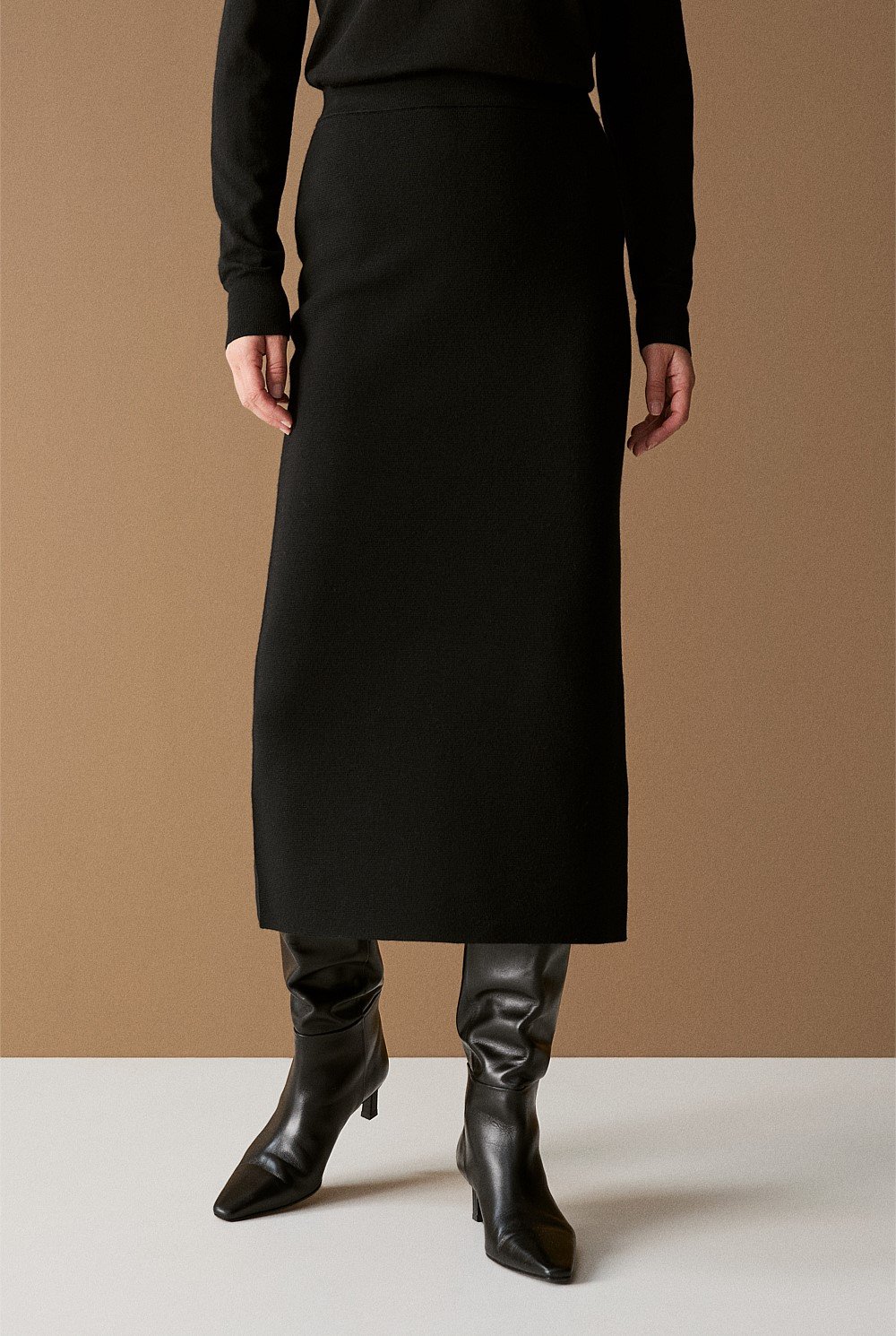 Australian Merino Milano Pencil Skirt