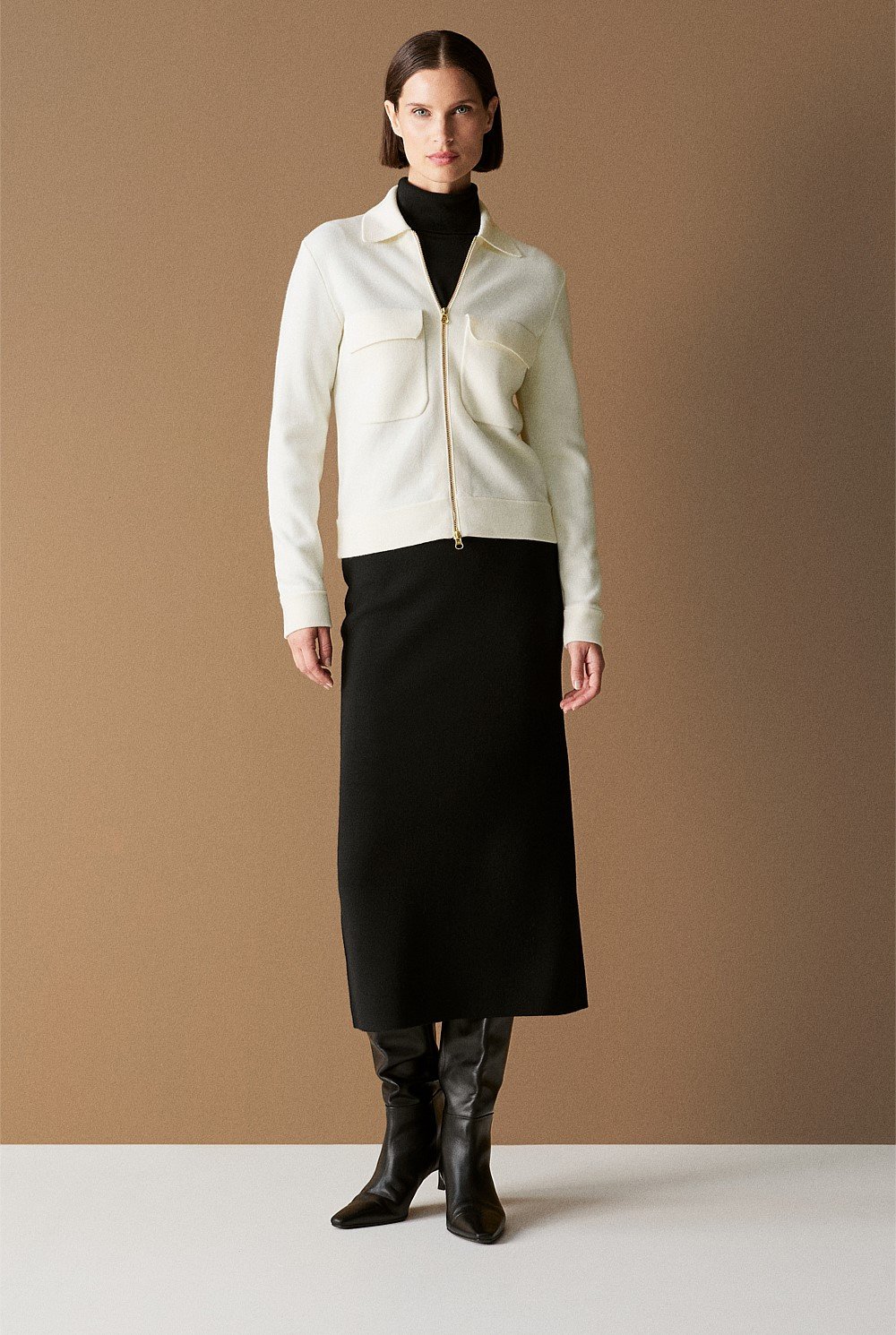 Australian Merino Milano Pencil Skirt