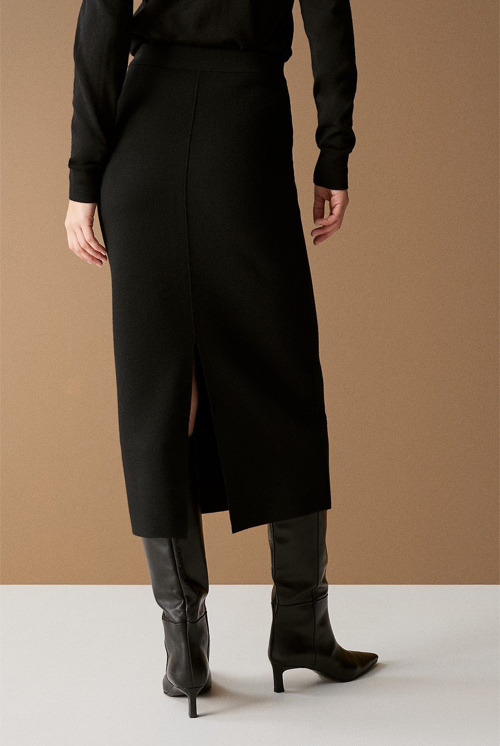 Australian Merino Milano Pencil Skirt