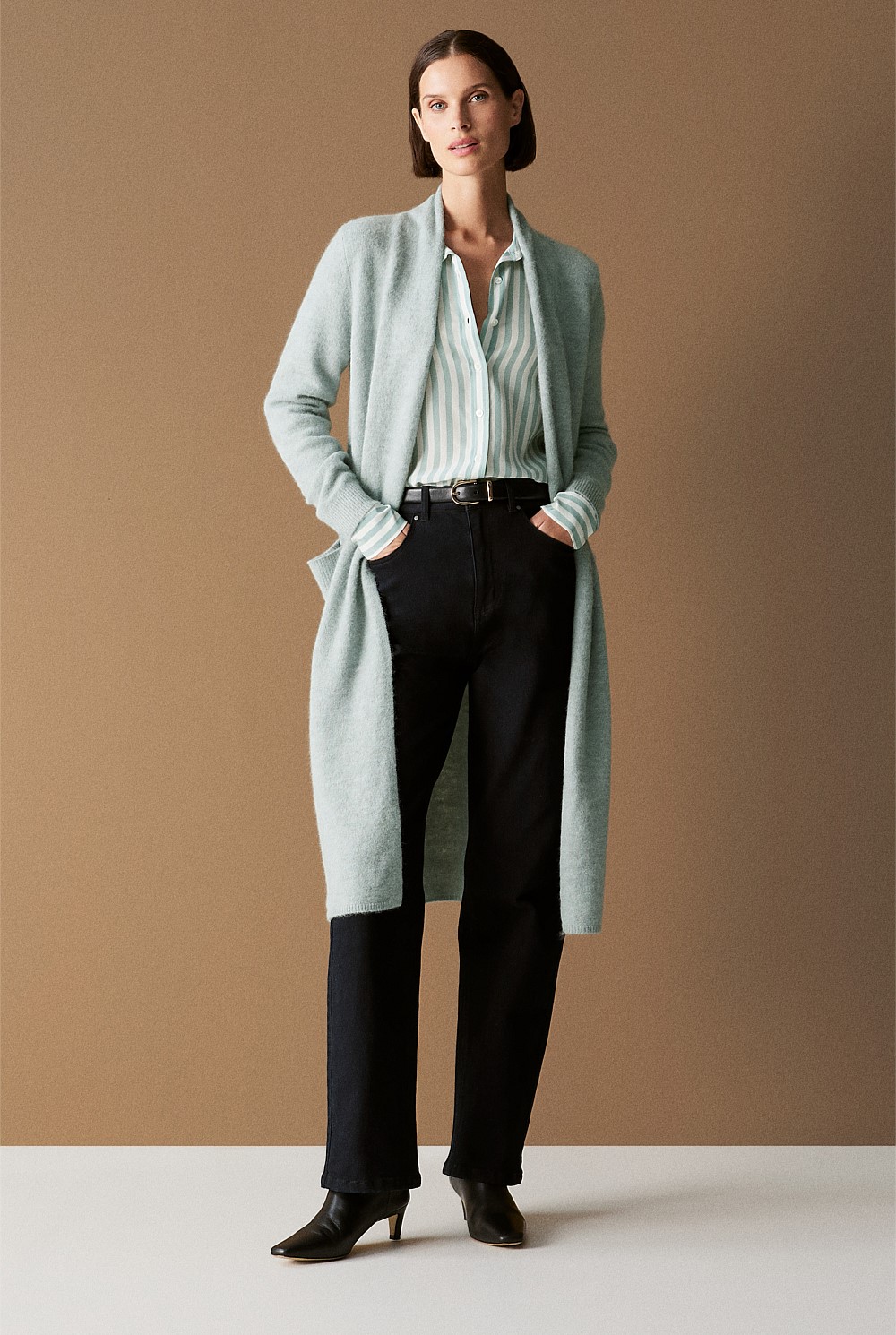 Silk Bold Stripe Classic Shirt