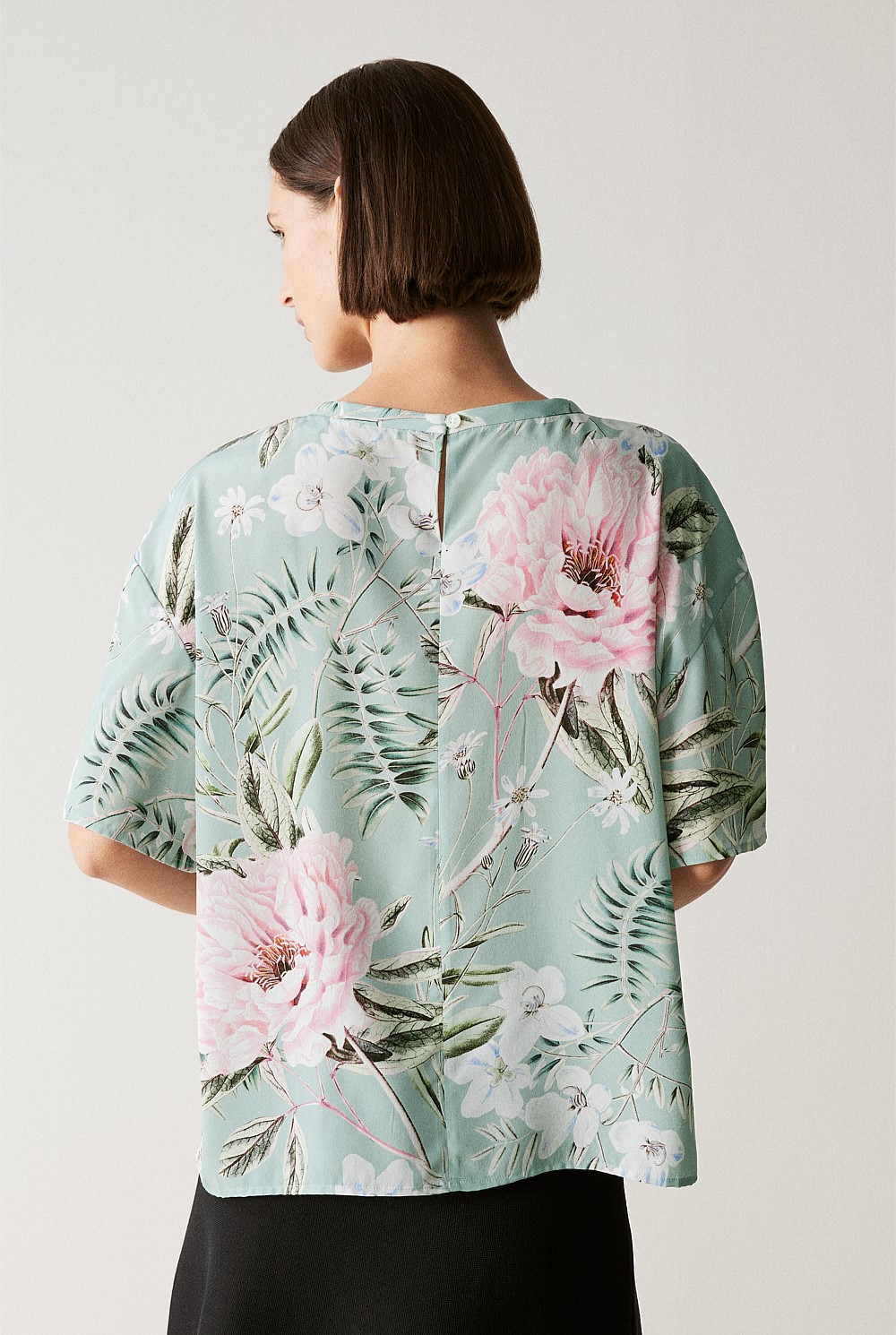 Silk Floral Relaxed T-shirt