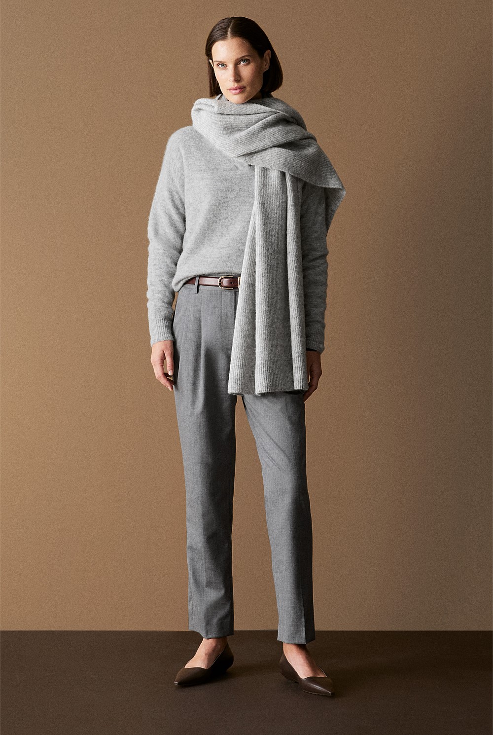 Alpaca Merino Blend Relaxed Polo Knit