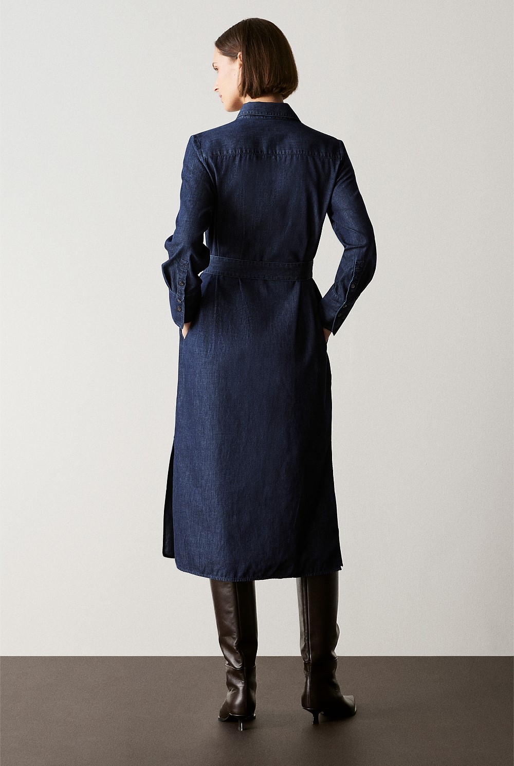 Denim Relaxed Shirt Dress