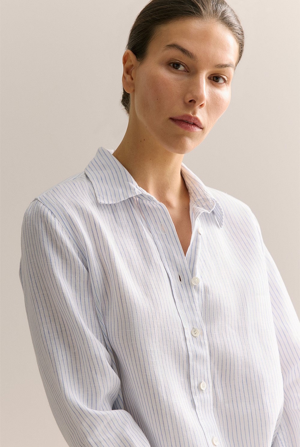 Delave Linen Classic Stripe Shirt