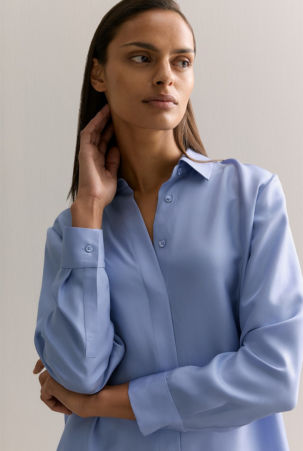 Silk Twill Classic Shirt