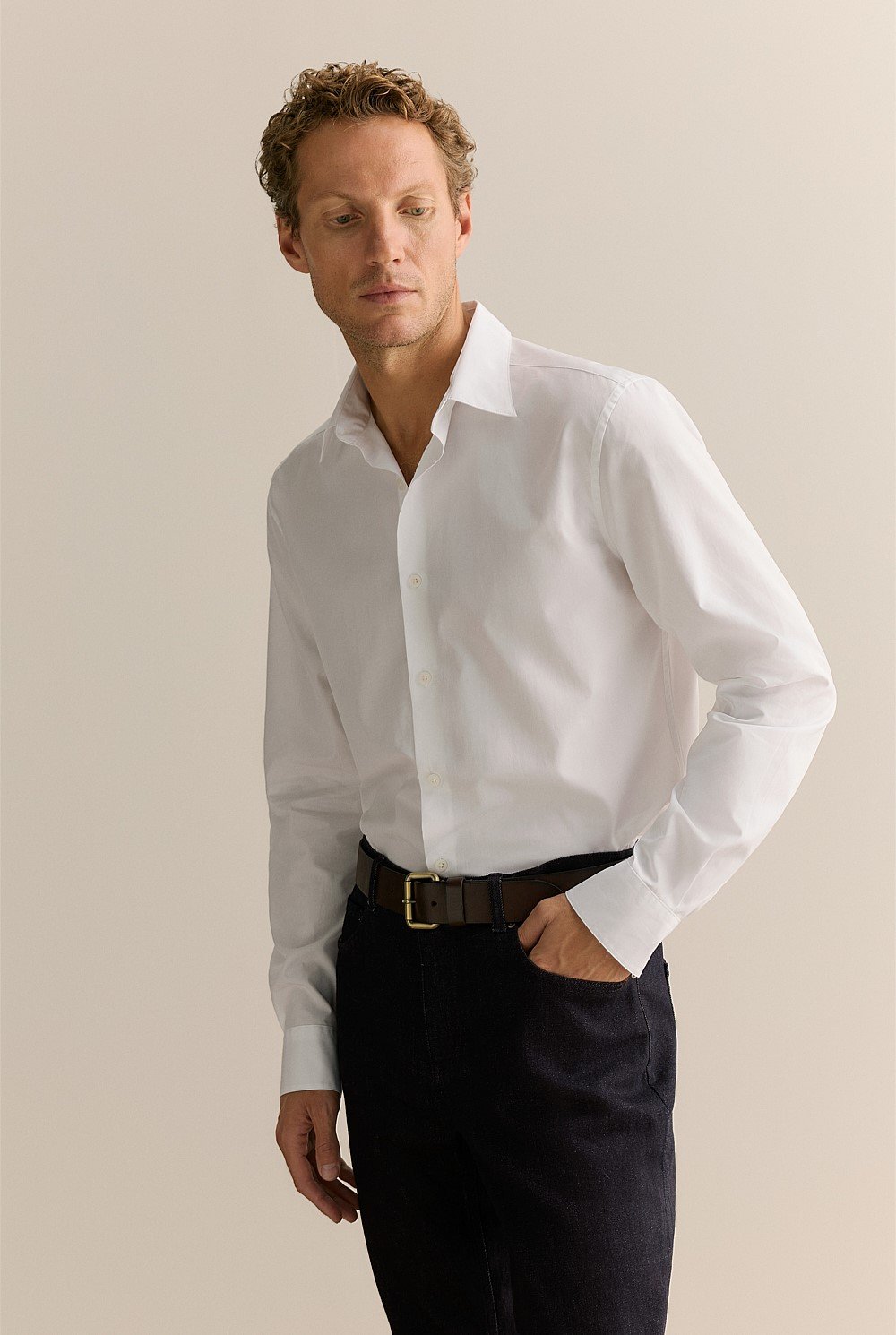 Tailored Fit Poplin Smart Shirt