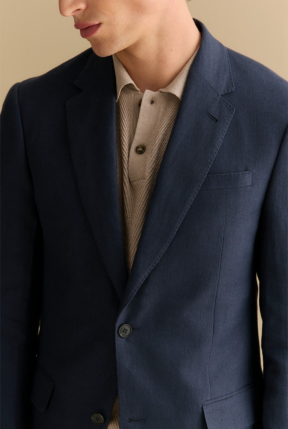 Regular Fit Belgian Linen Blazer