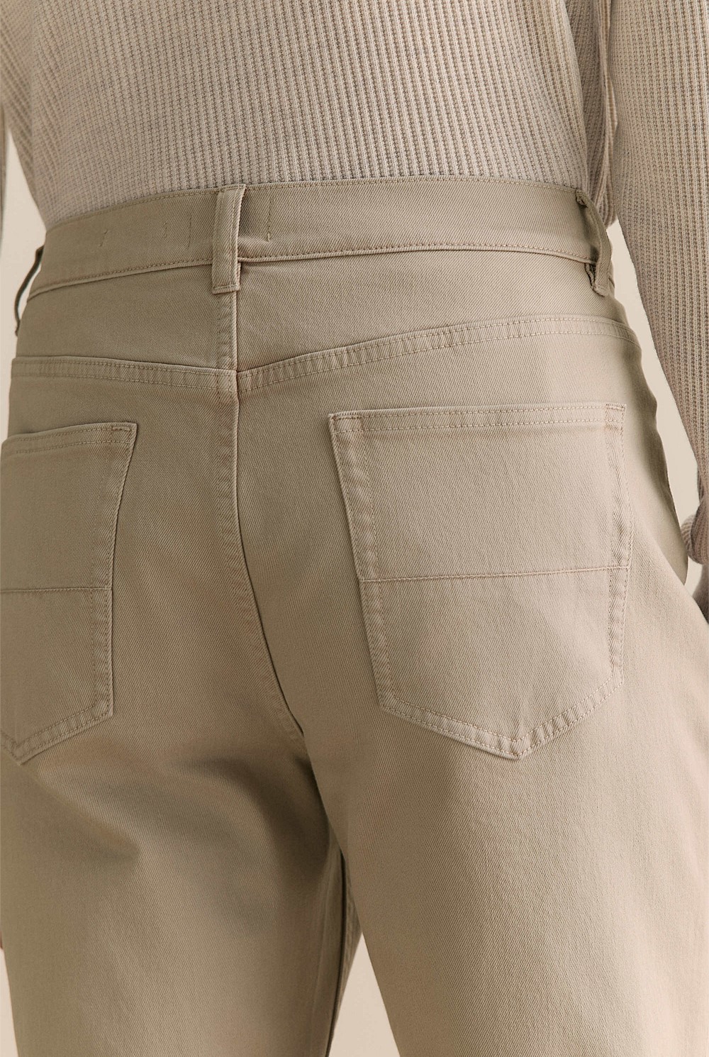 Garment Dyed Cotton Five Pocket Pant