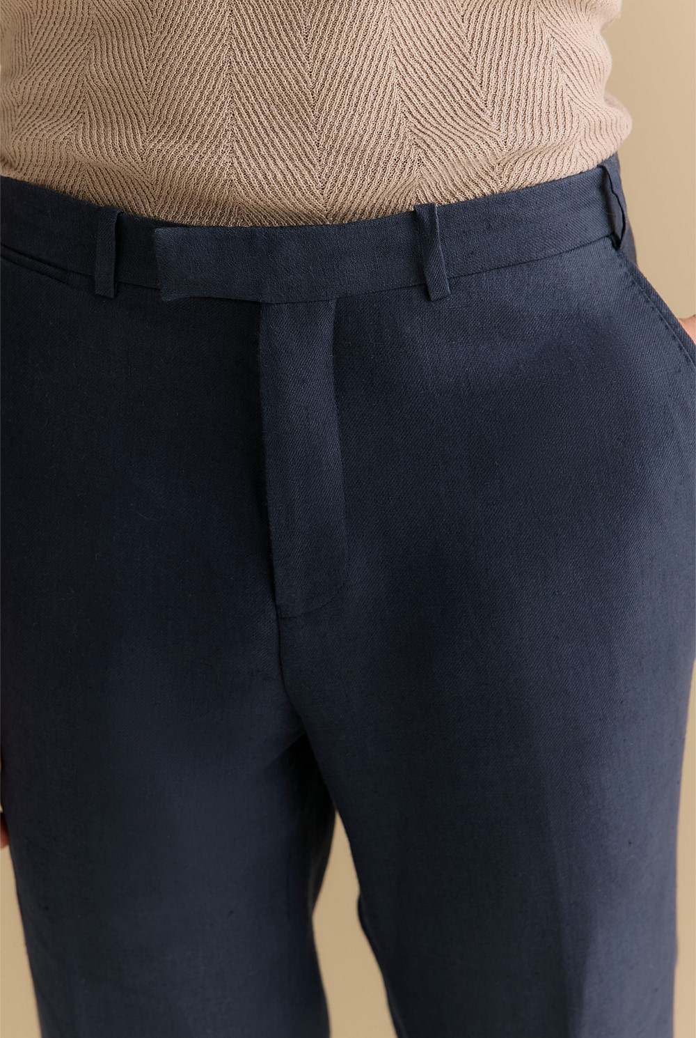 Regular Fit Belgian Linen Pant