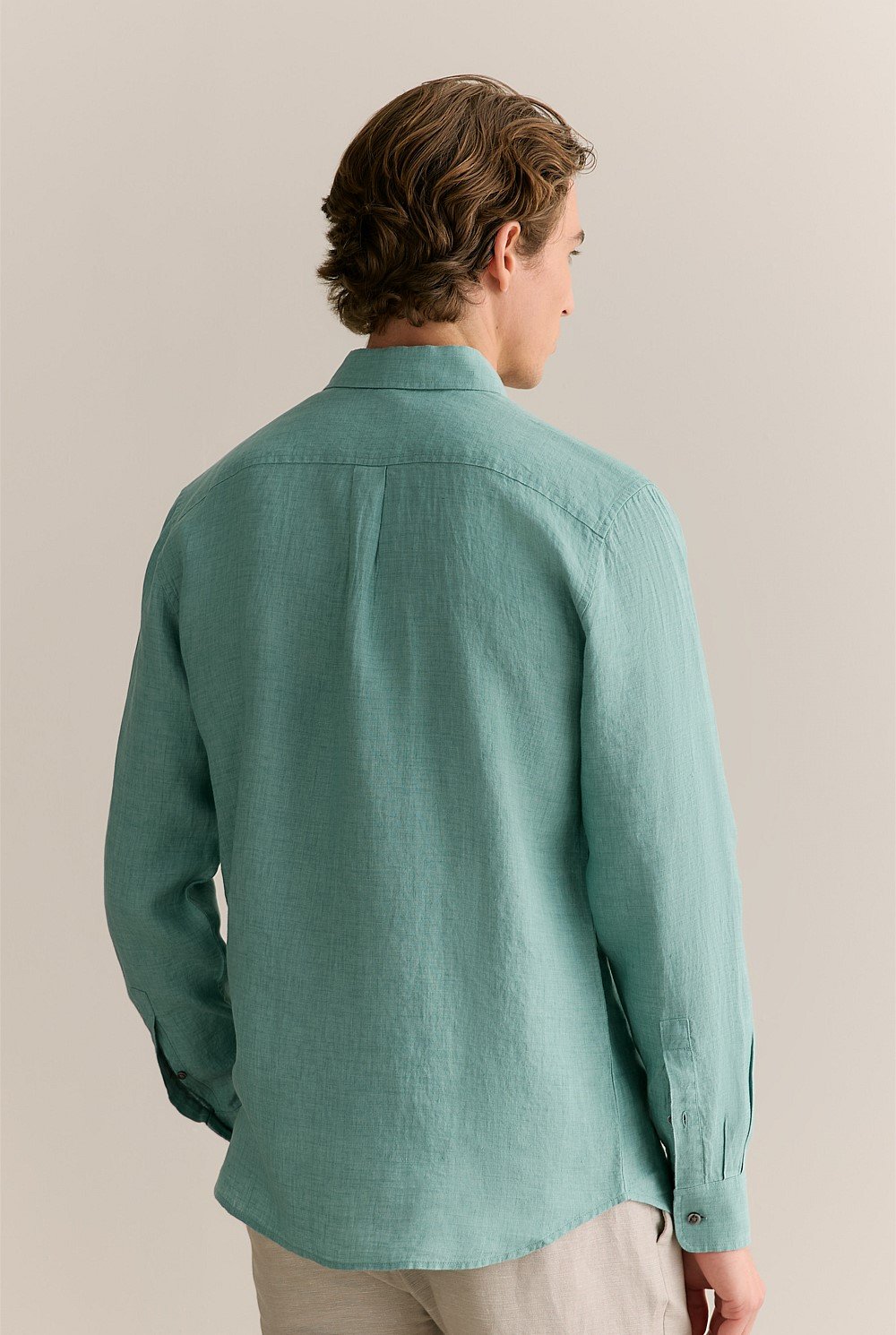 Regular Fit Delave Linen Long Sleeve Shirt