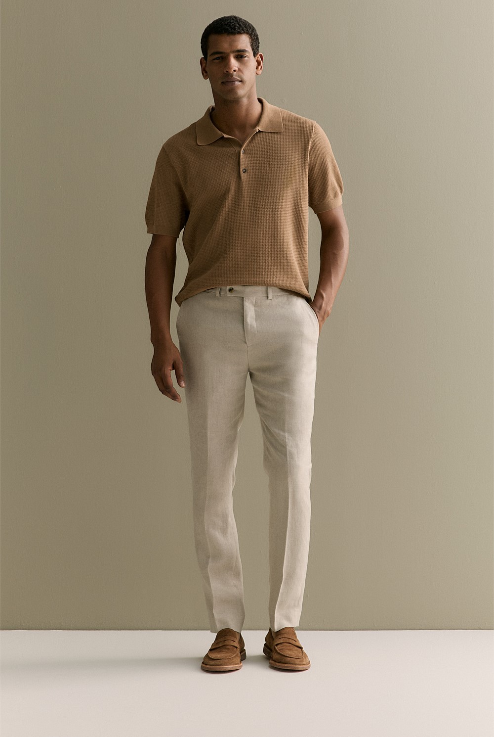 Mercerised Cotton Textured Knit Polo