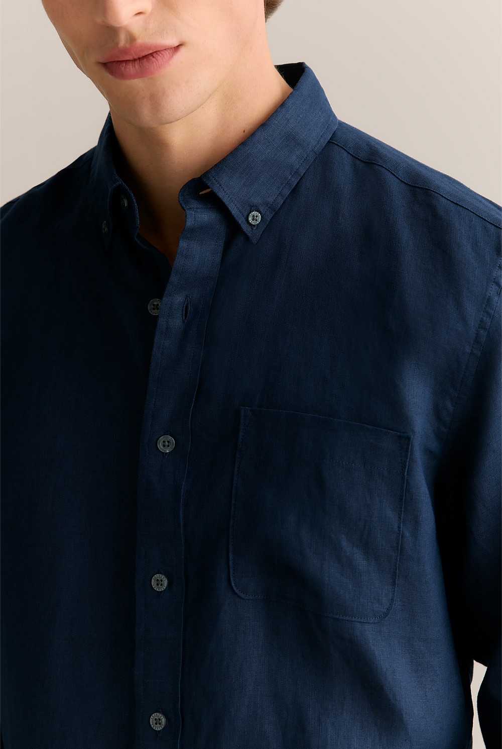 Regular Fit Classic Linen Shirt