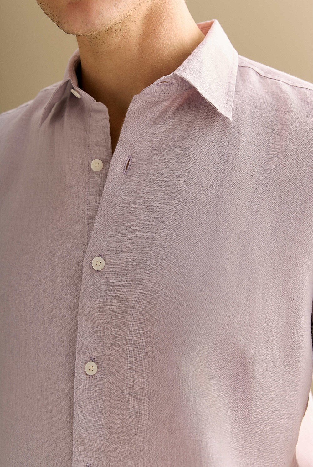 Regular Fit Delave Linen Short Sleeve Shirt