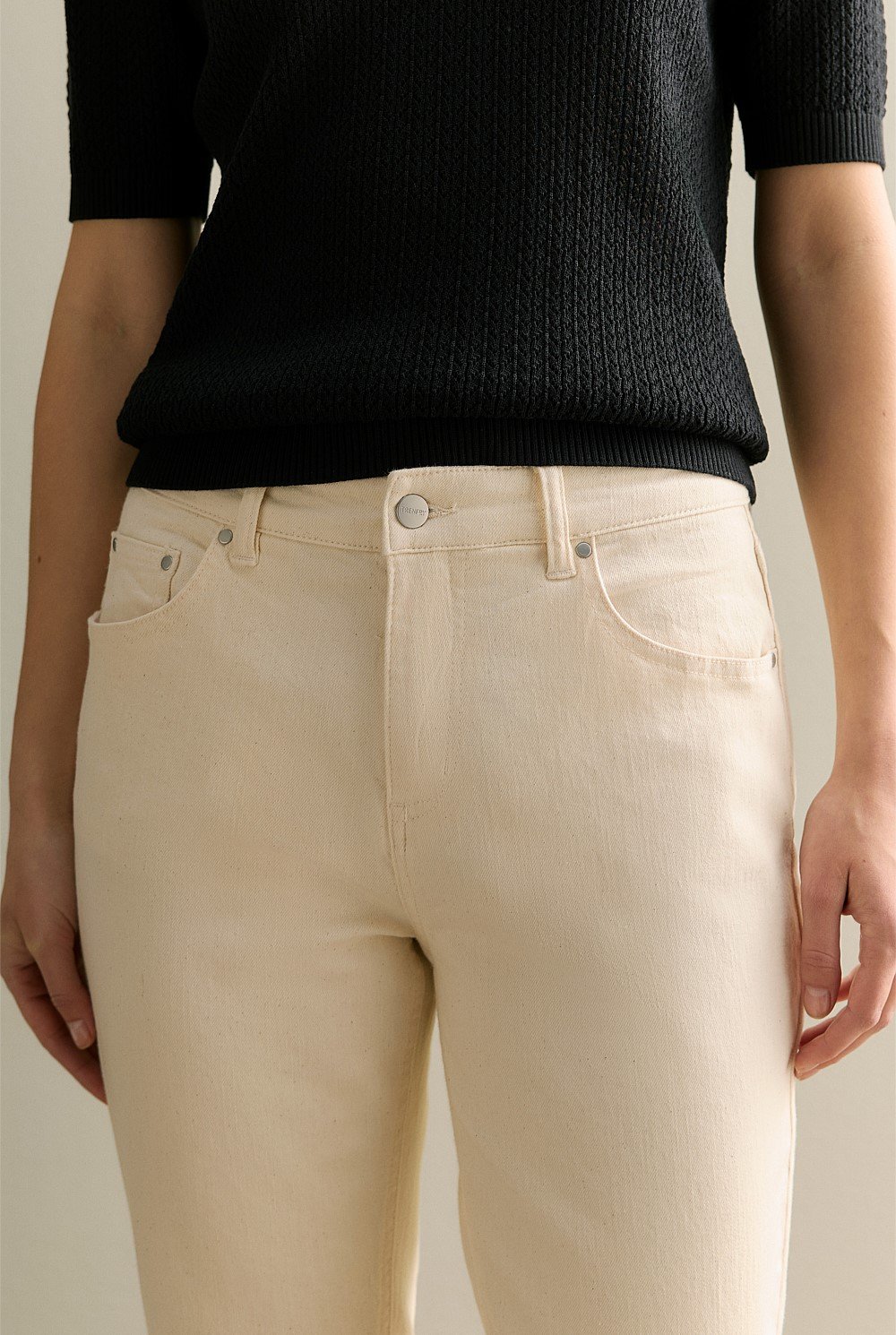 Undyed Natural Denim Boyfriend Jean