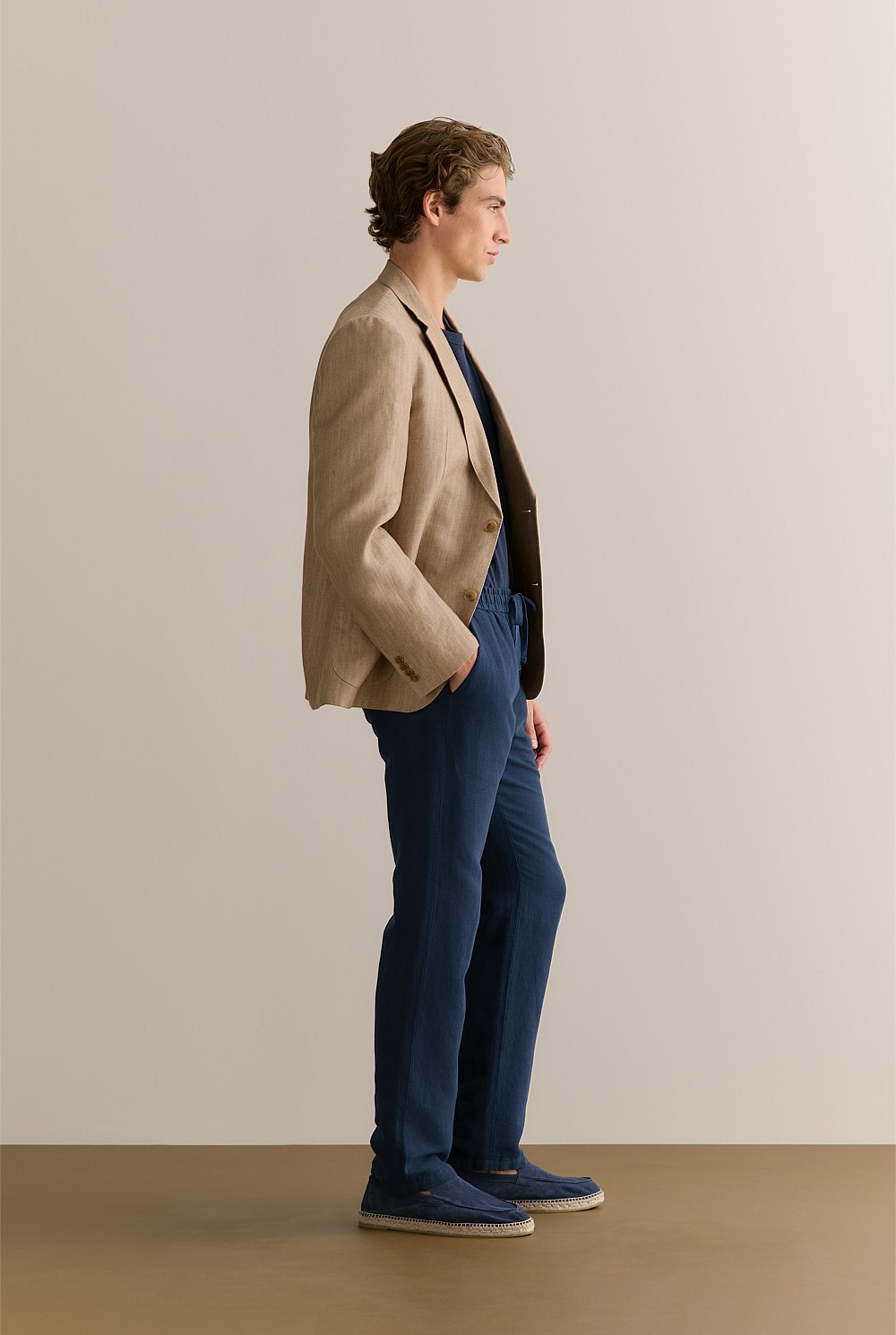 Linen Cotton Pull On Pant