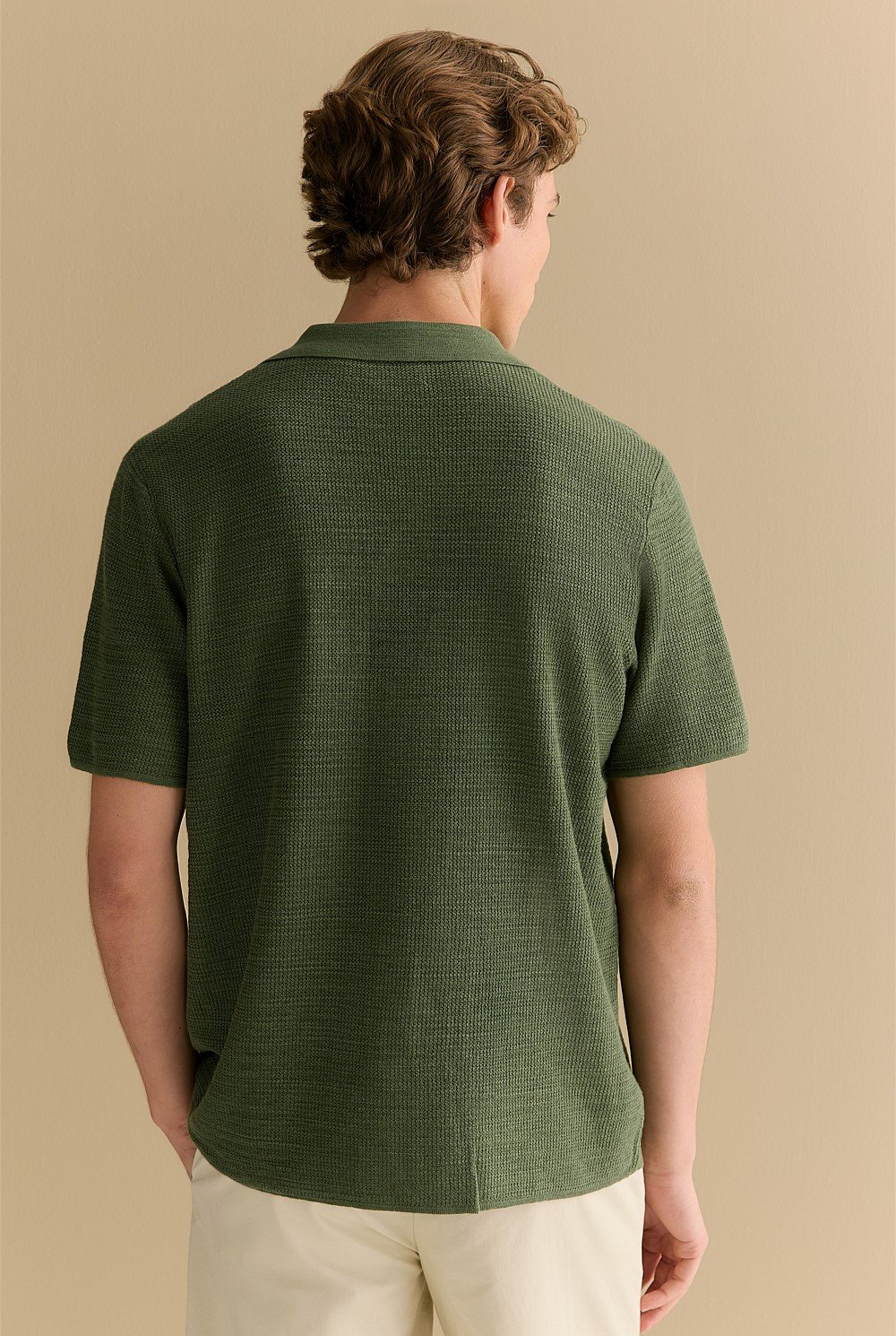 Cotton Linen Textured Knit Shirt