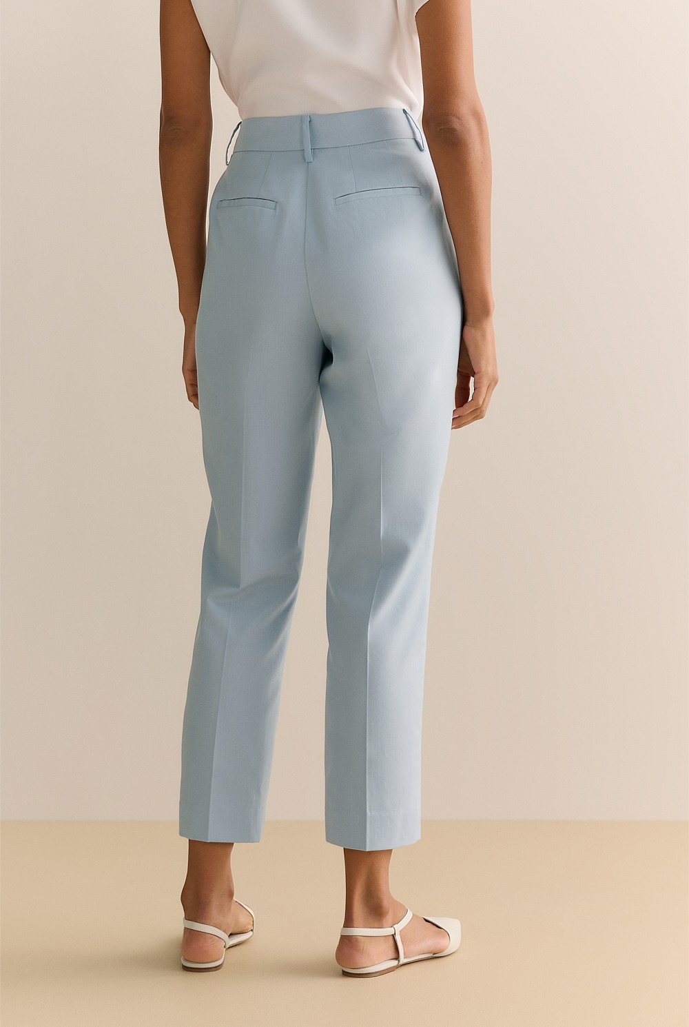 Wool Cotton Twill Tailored Pant