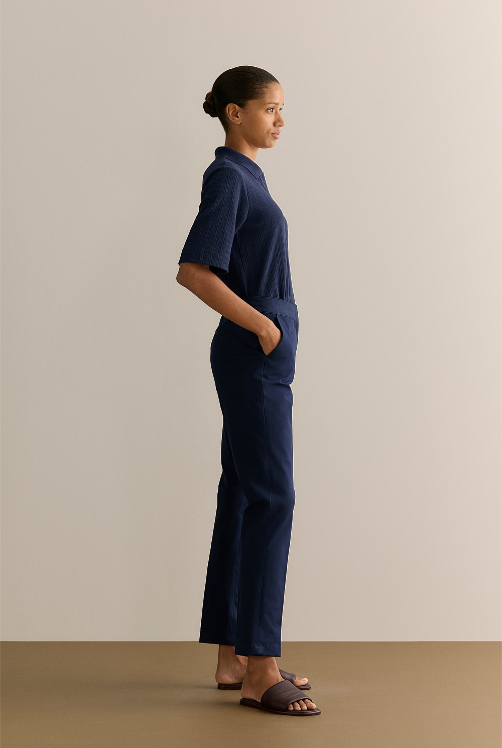 Cotton Blend Bi-stretch Pant