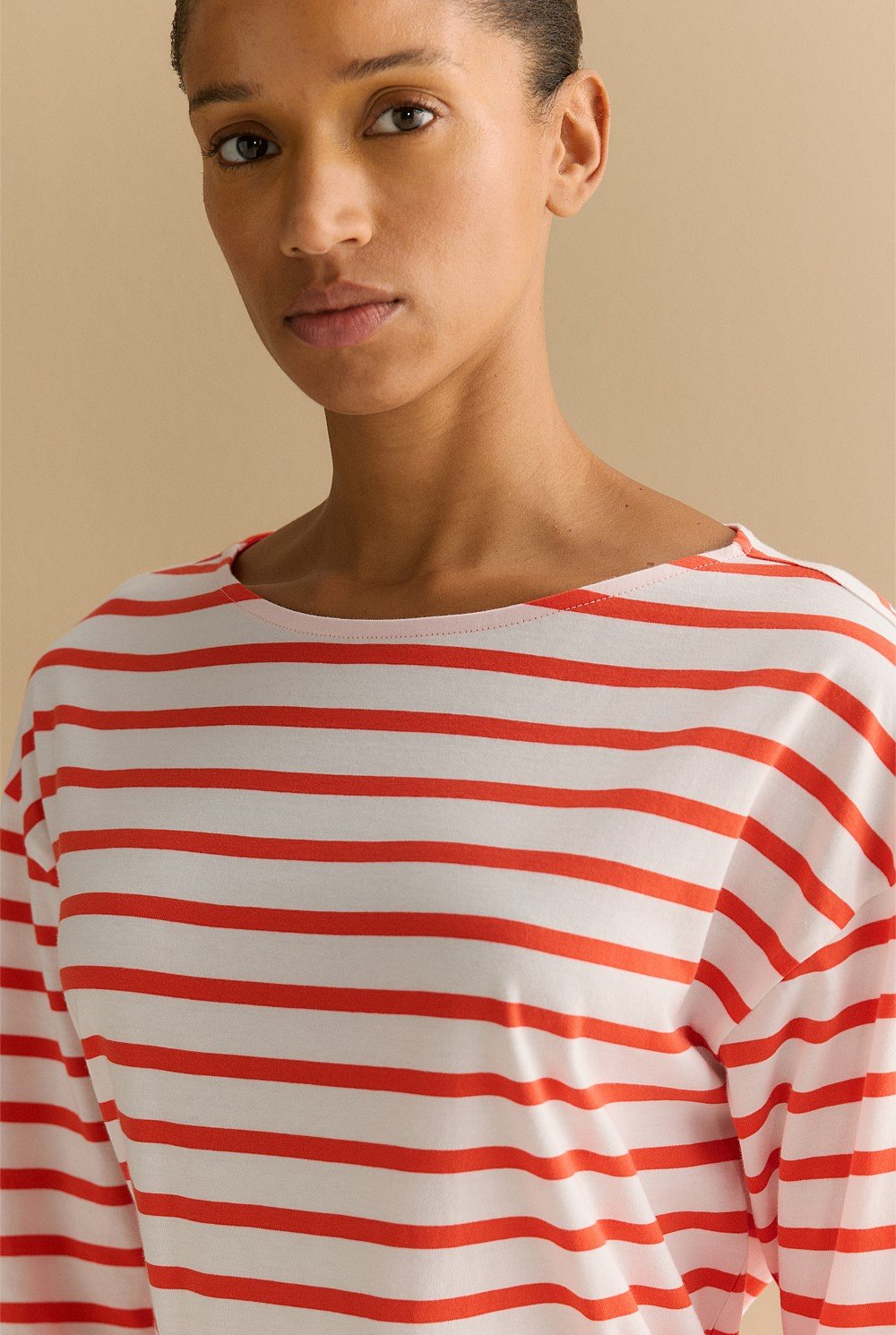 Australian Cotton Stripe Long Sleeve T-shirt