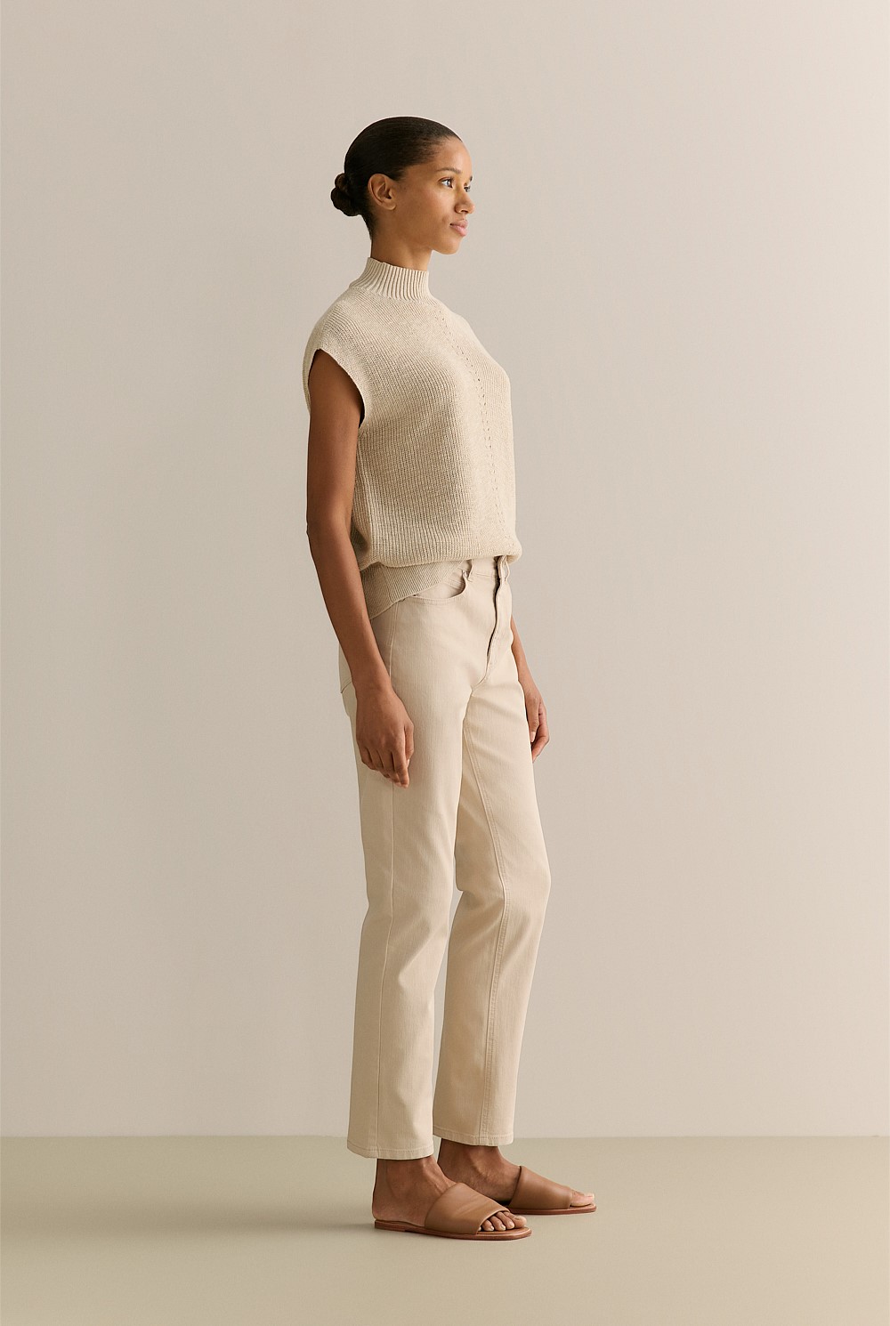 Garment Dyed Straight Leg Jean