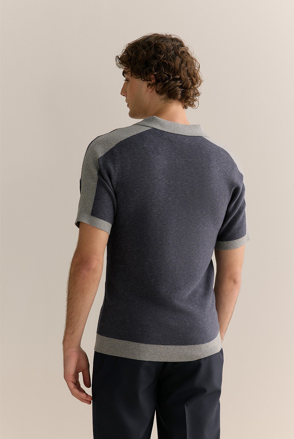 Mouline Cotton Saddle Seam Polo