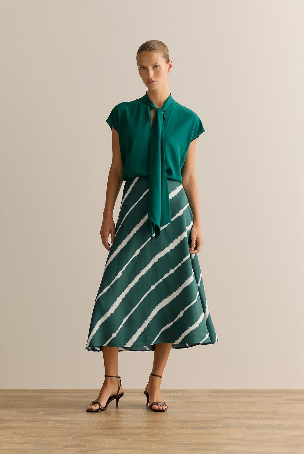 Silk Tie Neck Top