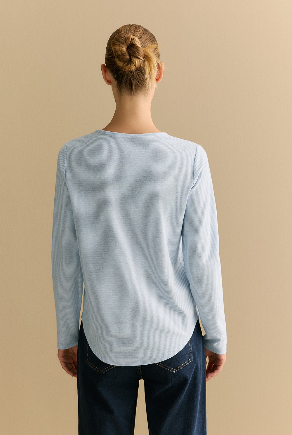 Cotton Ottoman Marle Long Sleeve T-shirt