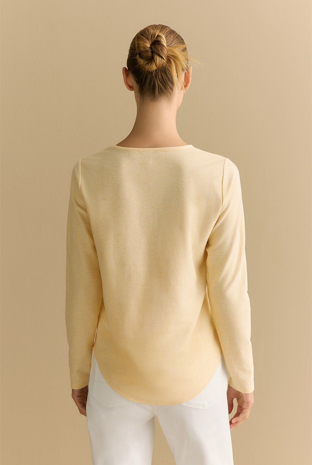 Cotton Ottoman Marle Long Sleeve T-shirt