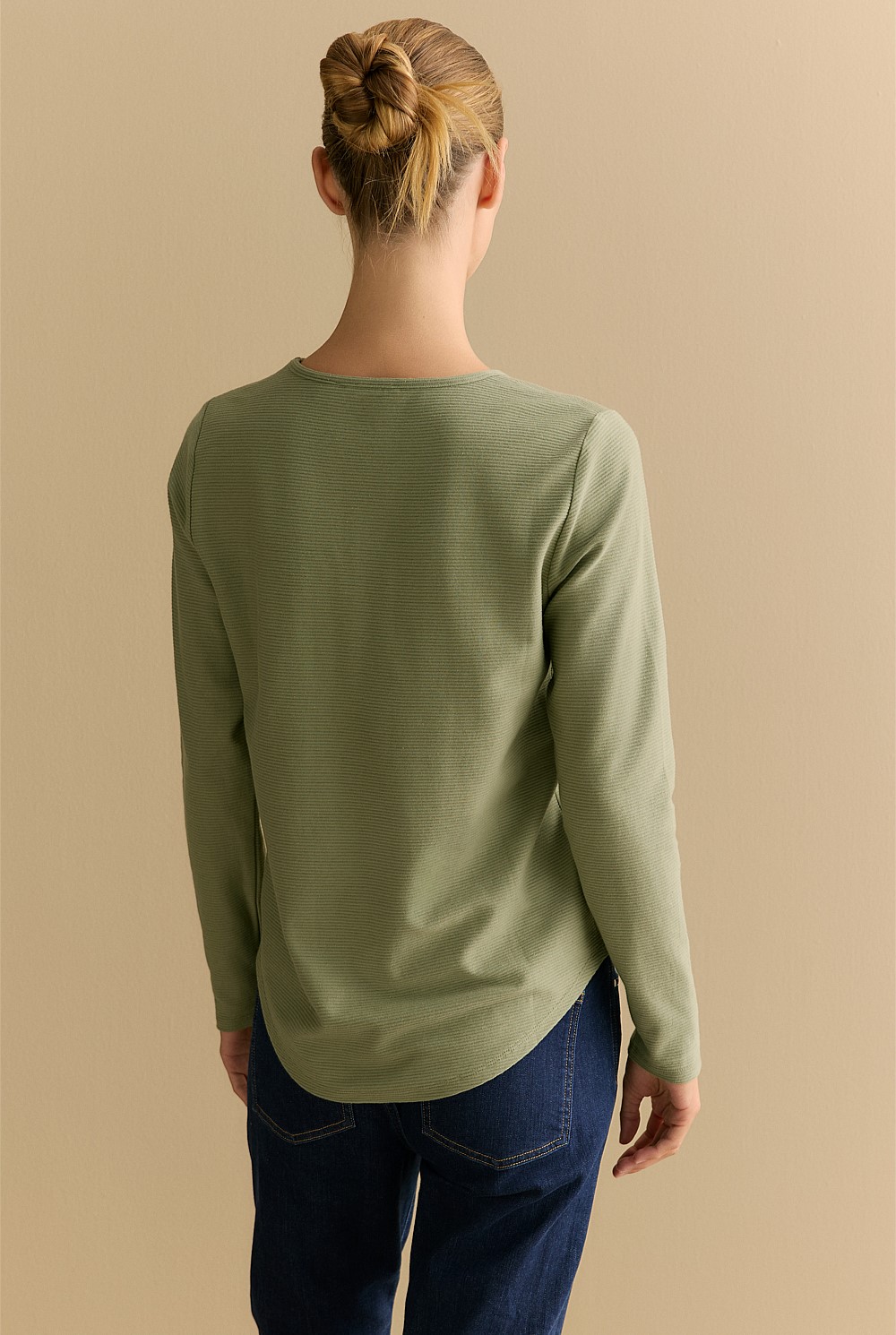 Cotton Ottoman Long Sleeve T-shirt