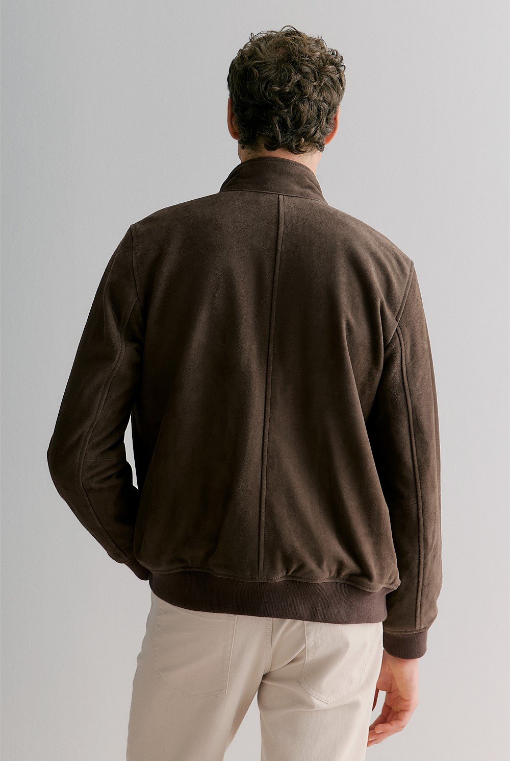 Regular Fit Suede Bomber