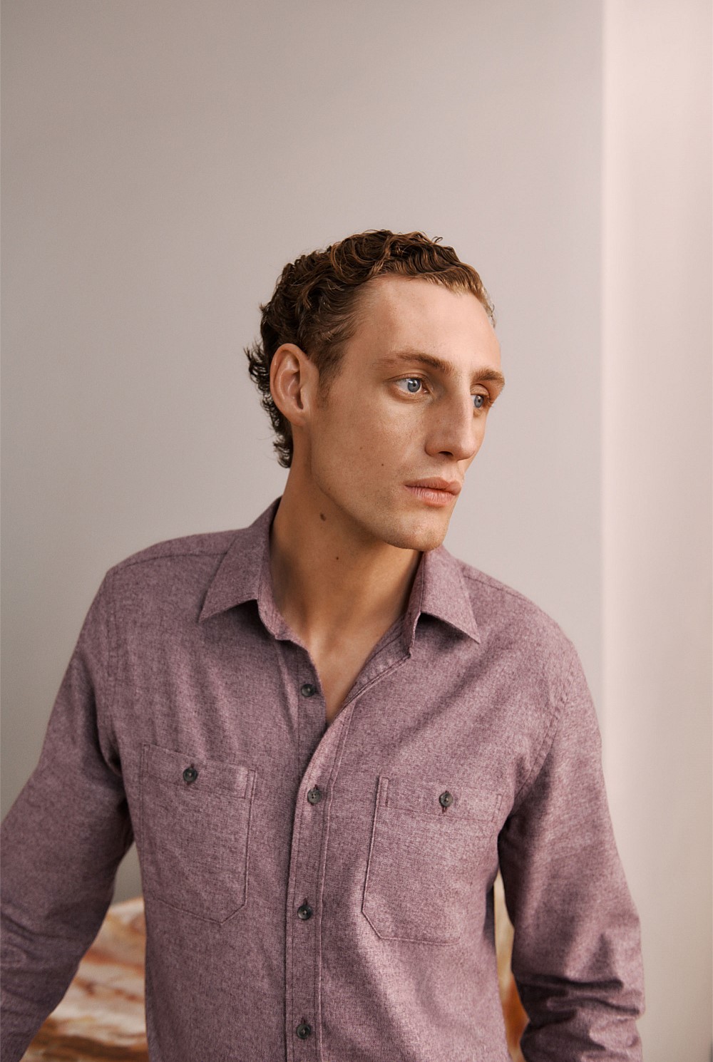 Regular Fit Jaspe Cotton Shirt