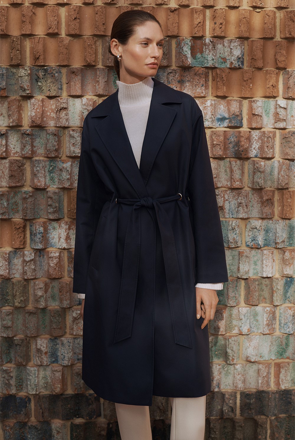 Double Cloth Eyelet Detail Trench