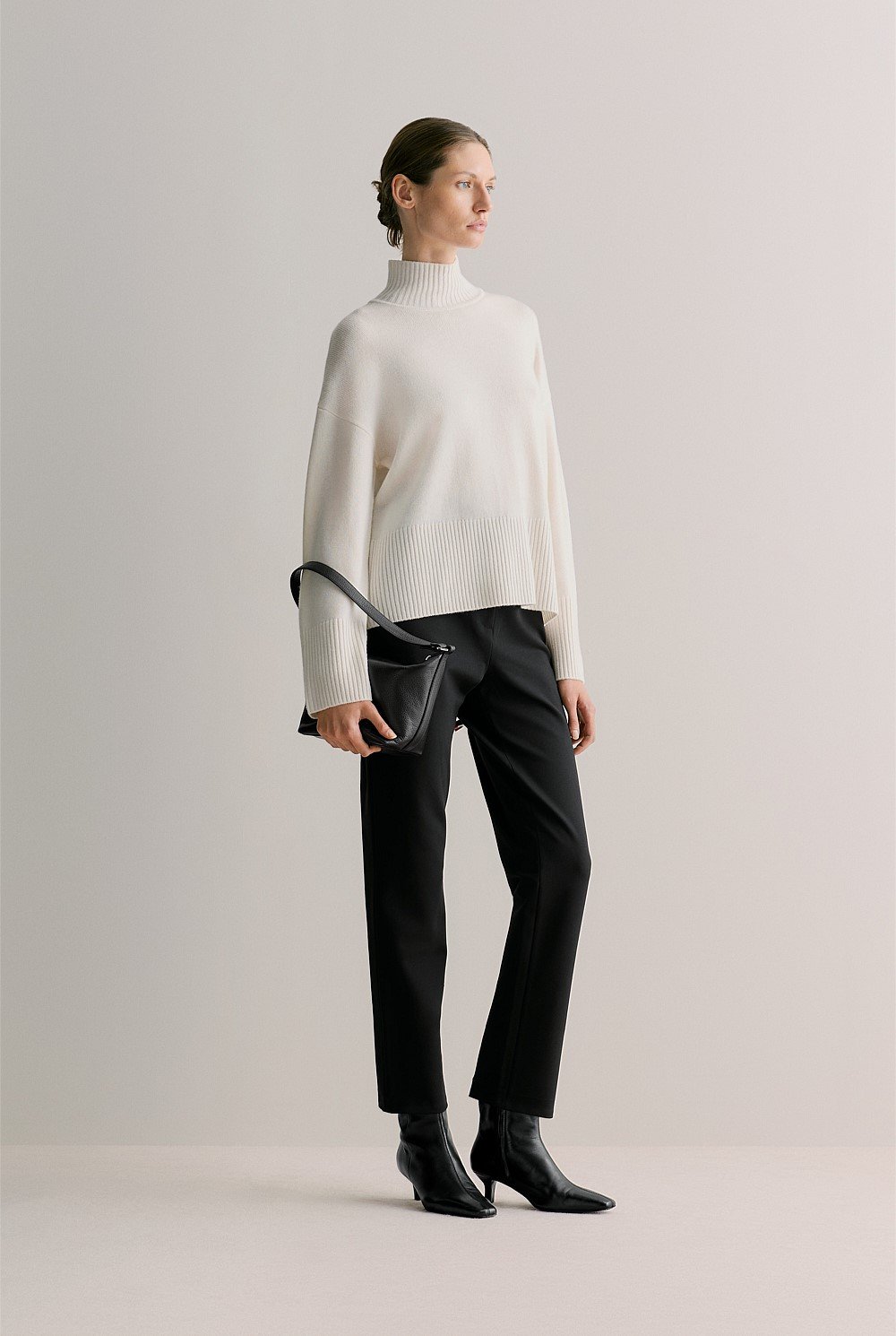 Merino Cashmere Relaxed Rollneck