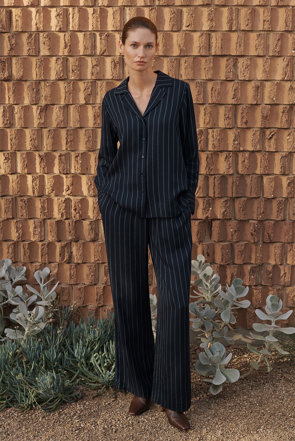 Rope Stripe Long Sleeve Shirt