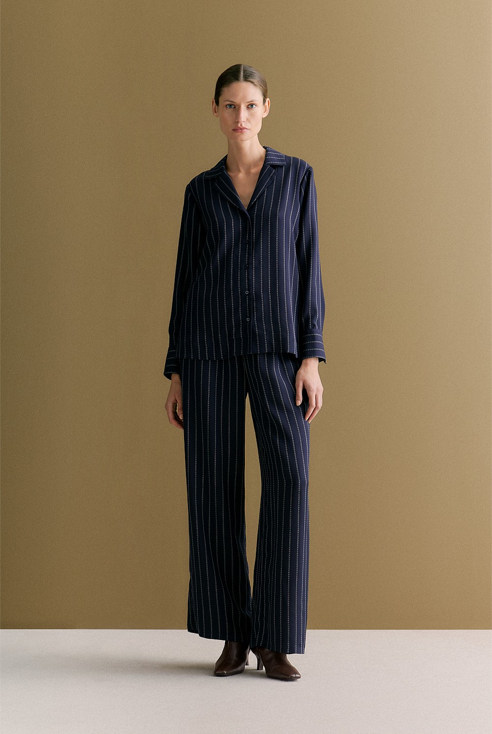 Rope Stripe Long Sleeve Shirt