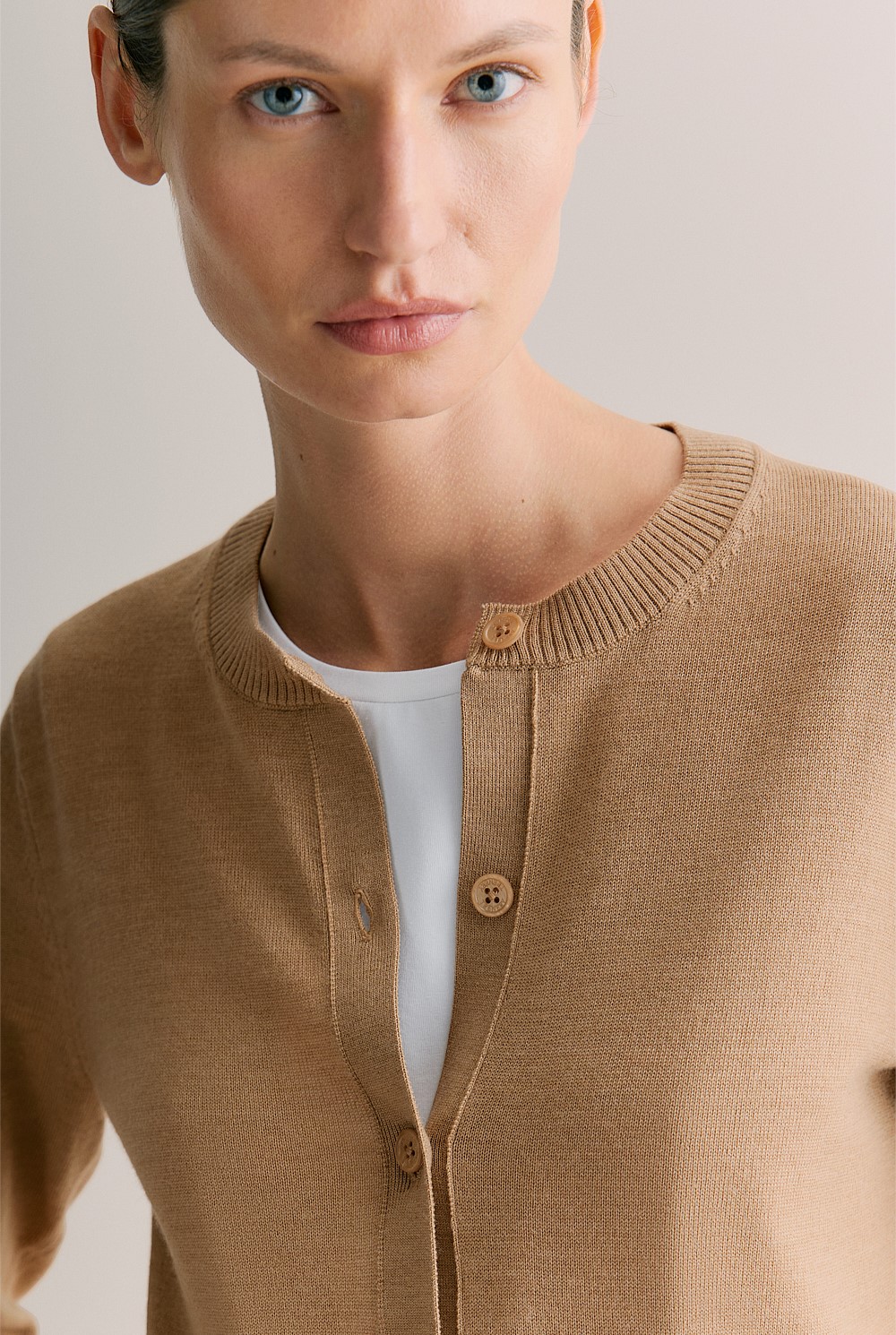 Australian Merino Classic Crew Cardigan