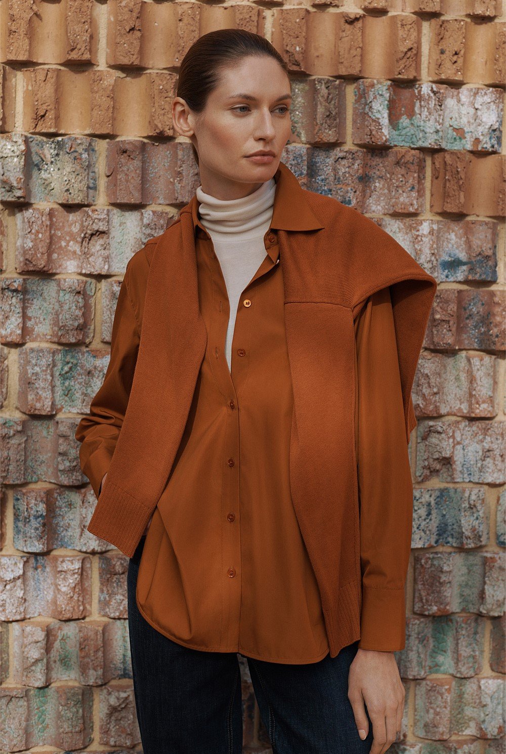 Cotton Poplin Long Sleeve Shirt
