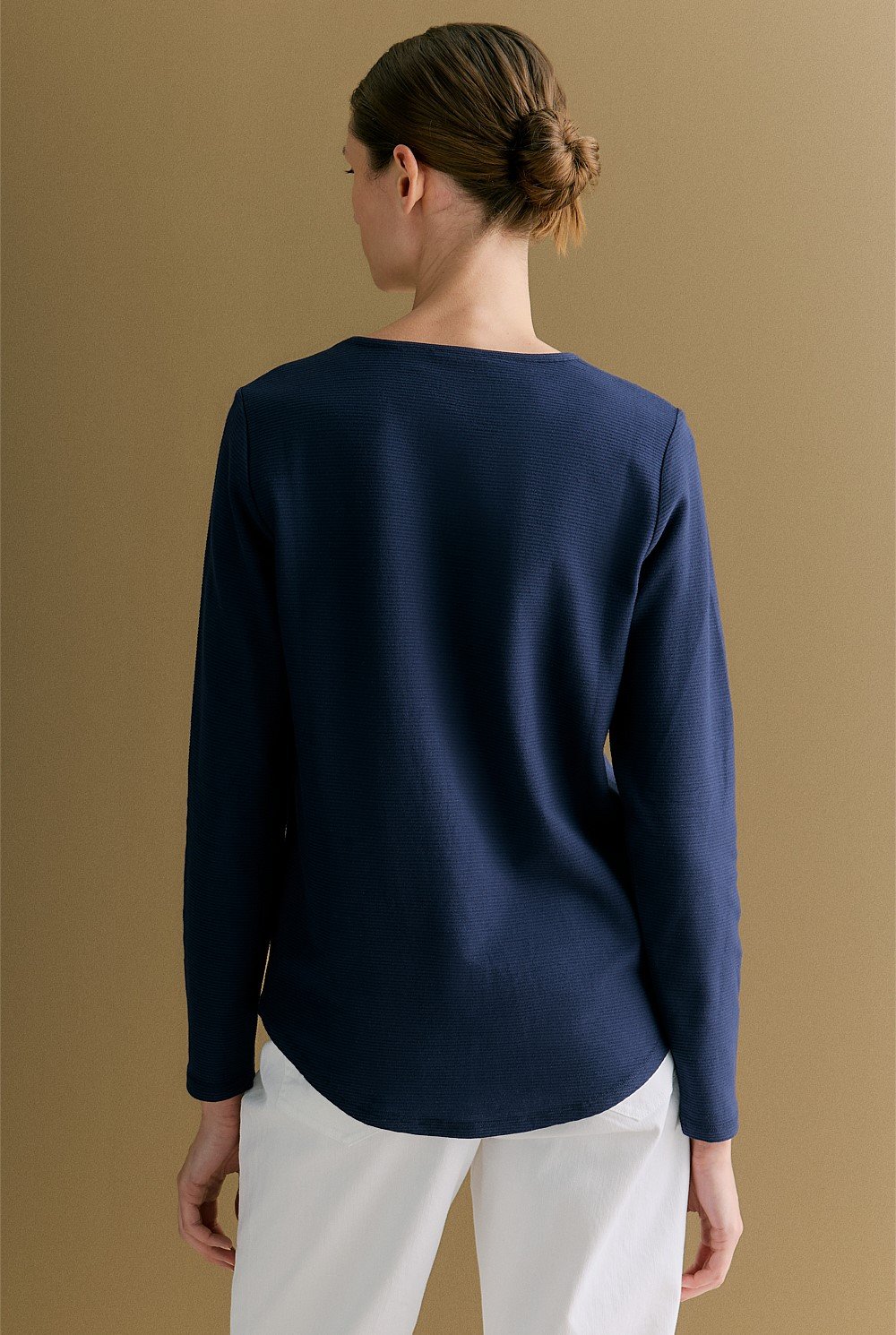 Cotton Ottoman Long Sleeve T-shirt