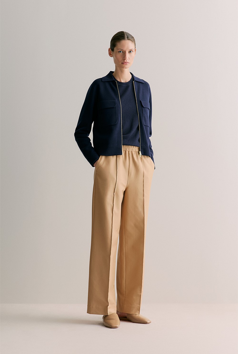 Merino Milano Zip Through Jacket