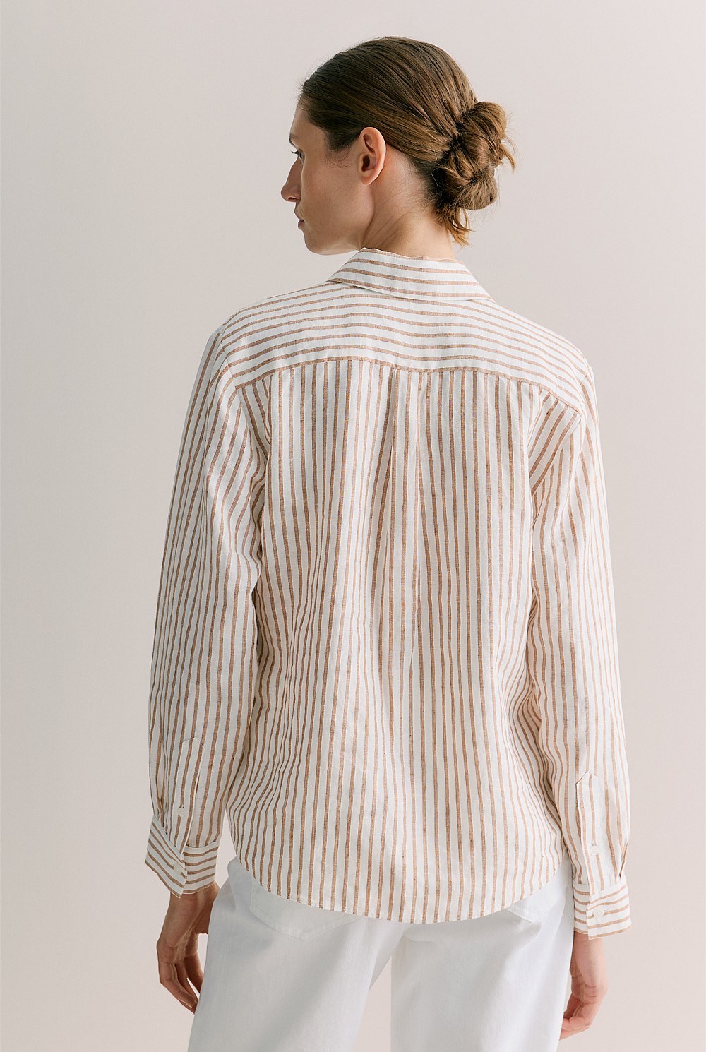 Linen End on End Stripe Shirt