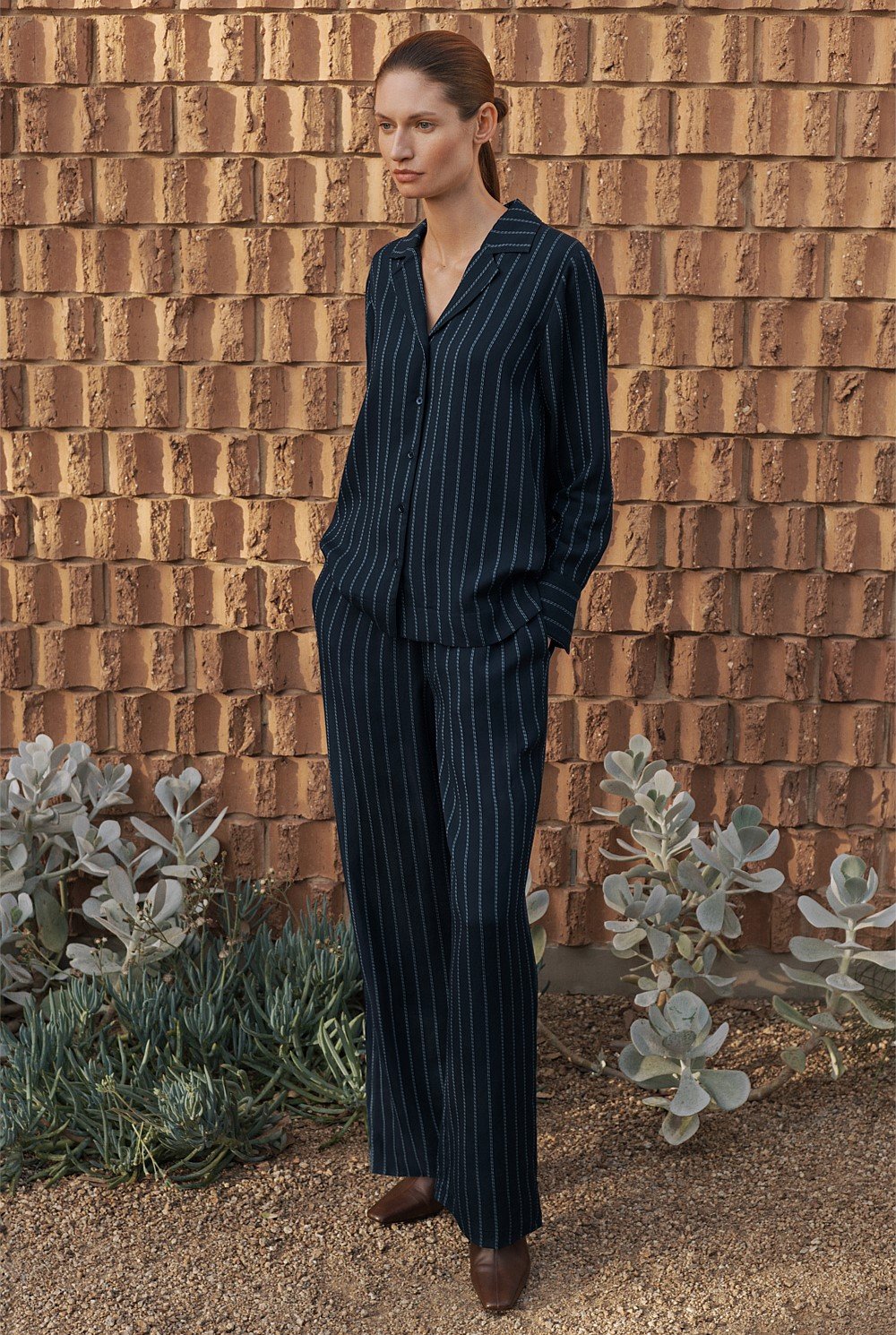 Rope Stripe Pull On Pant