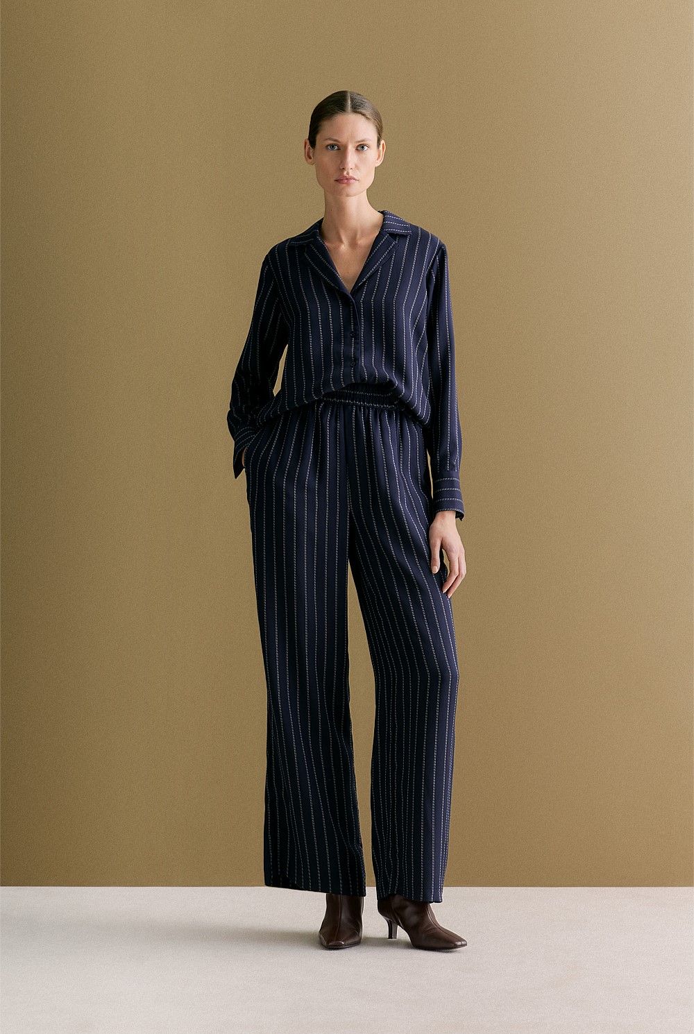 Rope Stripe Pull On Pant
