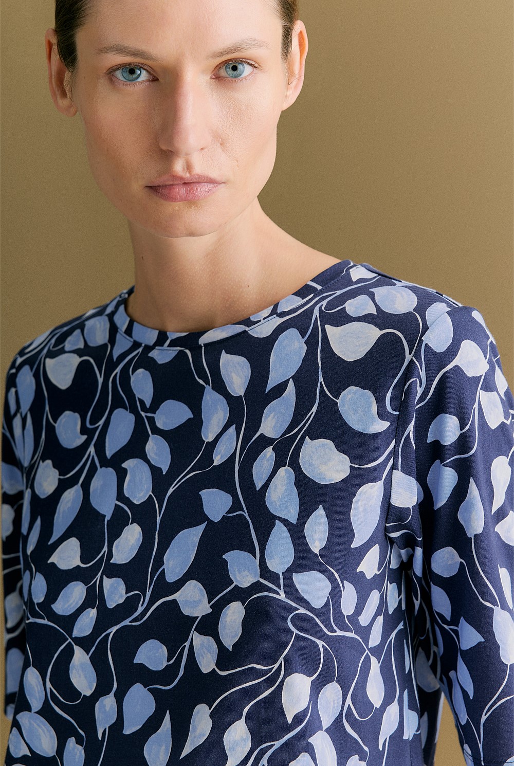 Australian Cotton Vine Print Half Sleeve T-shirt